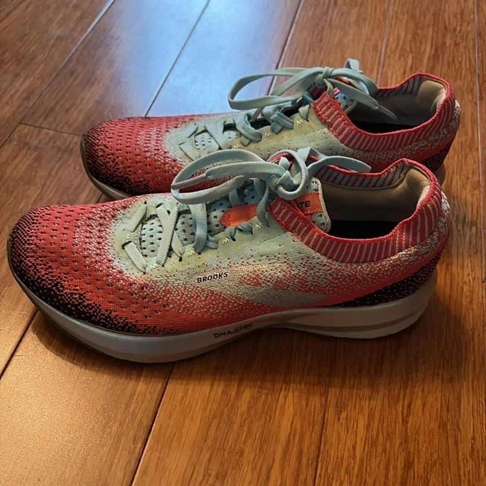 Brooks orange and Blue Running Shoes - levitate 2 - women’s 8.5